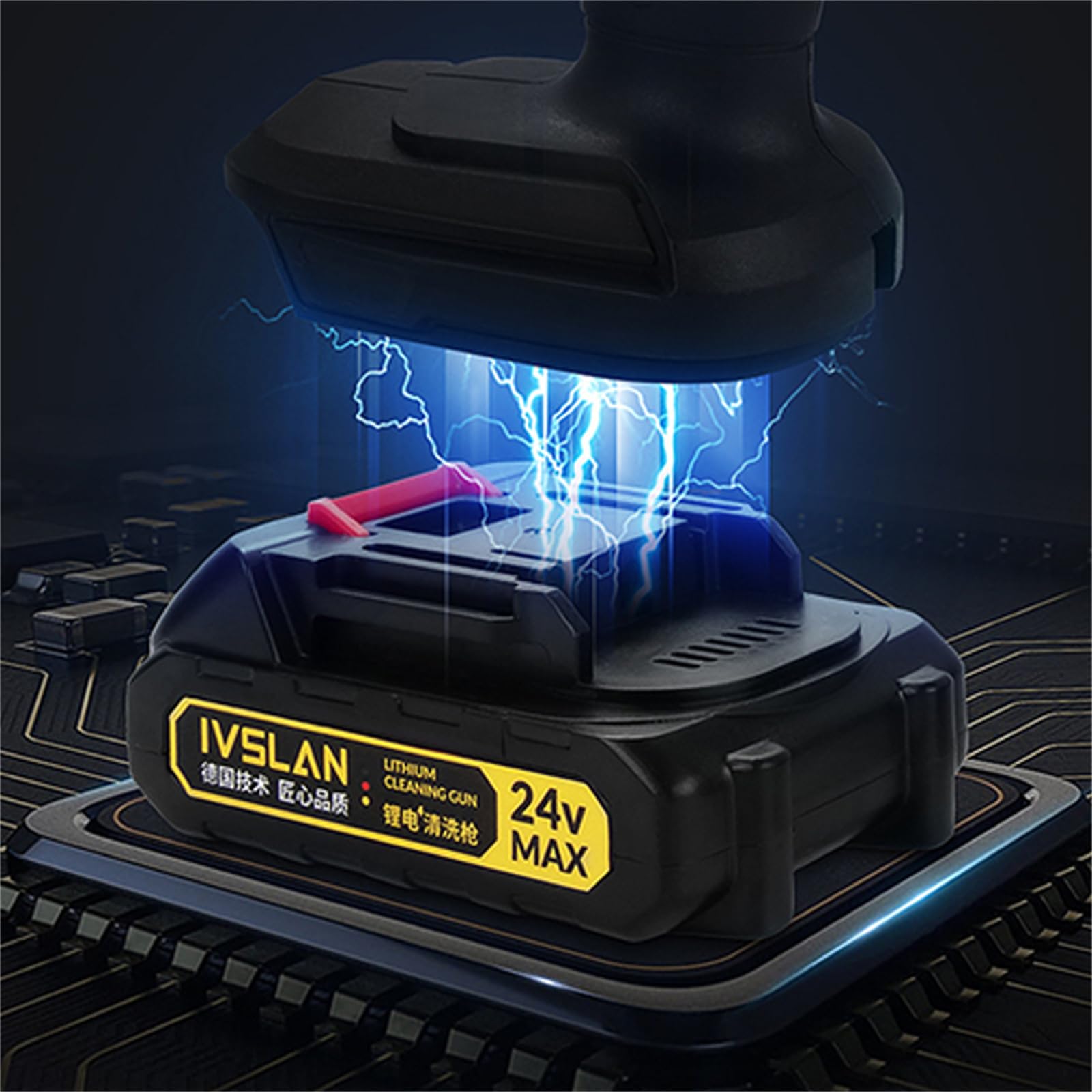 Pistola Per Idropulitrice A Batteria, Kit Rondella Elettrica, Pulitore Elettrico Portatile Con Ugello Regolabile, Lavaggio Auto Piante Da Irrigazione Recinzione Patio,One battery