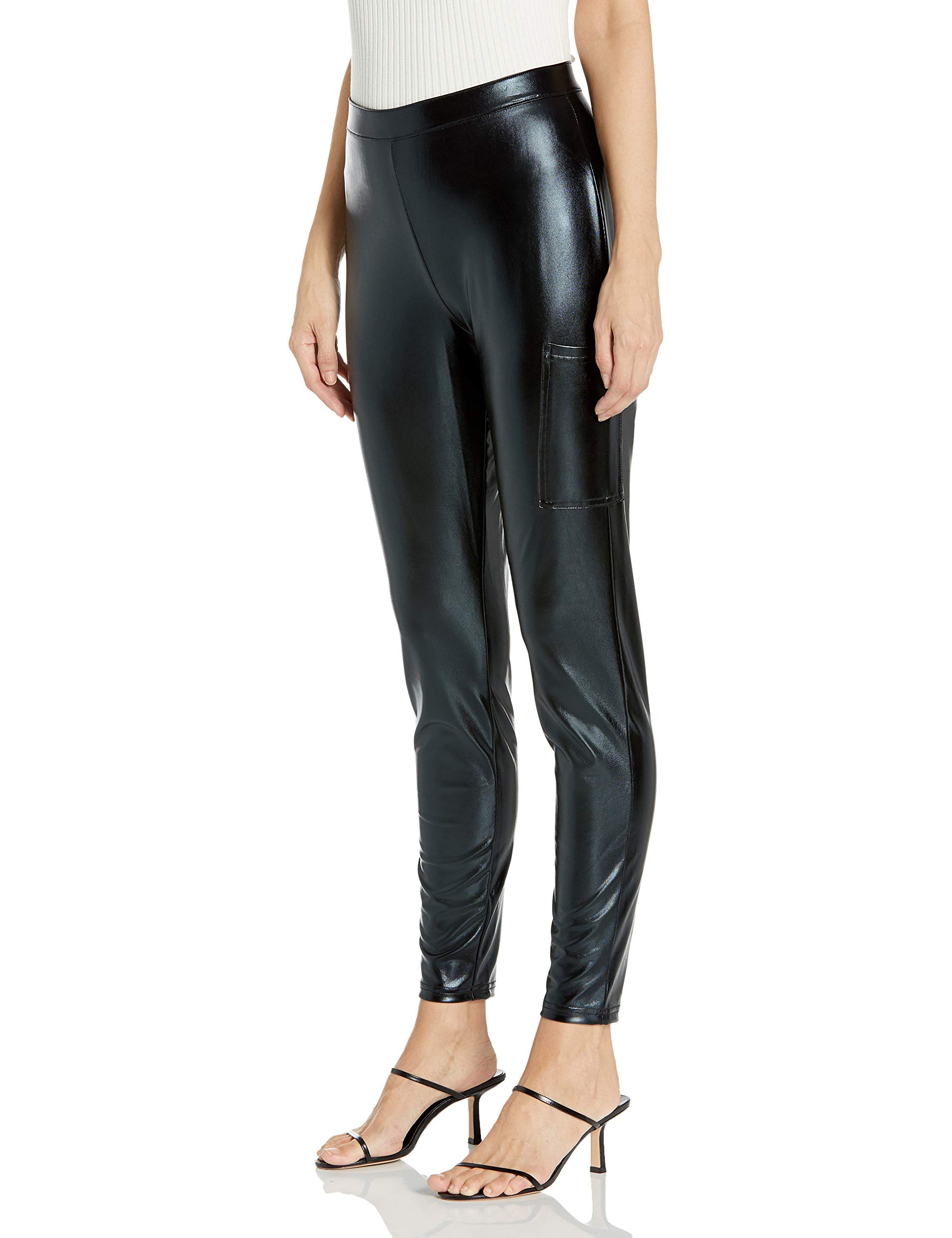 KENDALL + KYLIE Women's Phone Pocket Metallic Leggings