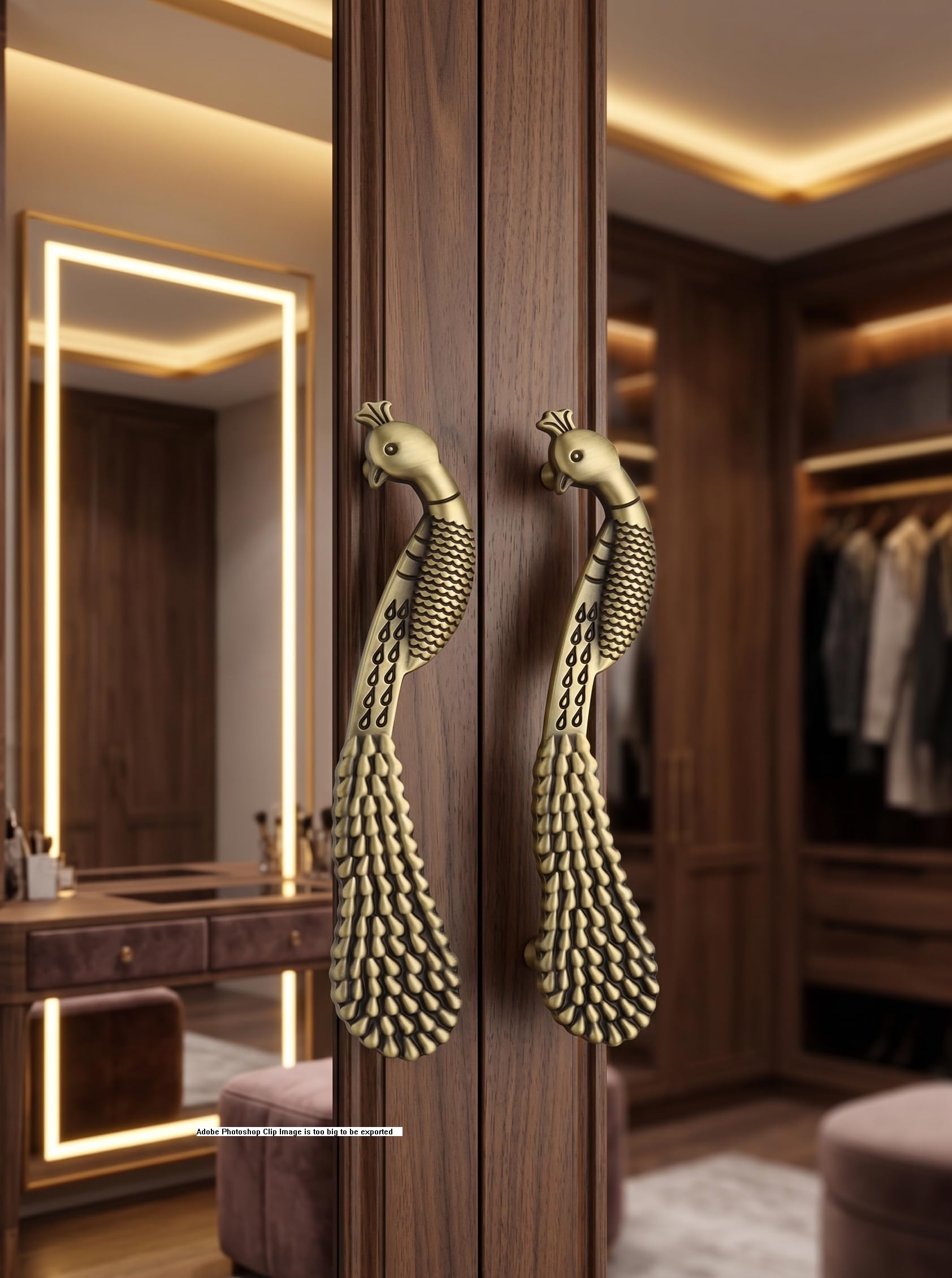 FAST CP16 Brass Antique Peacock Cabinet Handles for Door Pull By Handle (4 INCH 2PCS) — Amazon image 7