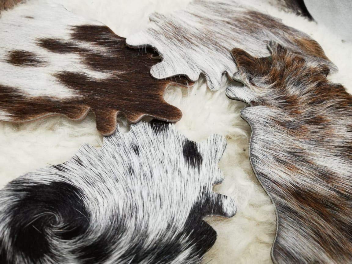 Set of 4 Natural Cow Shape Tea Cup Coasters - Home Decor & Home Living Ideas