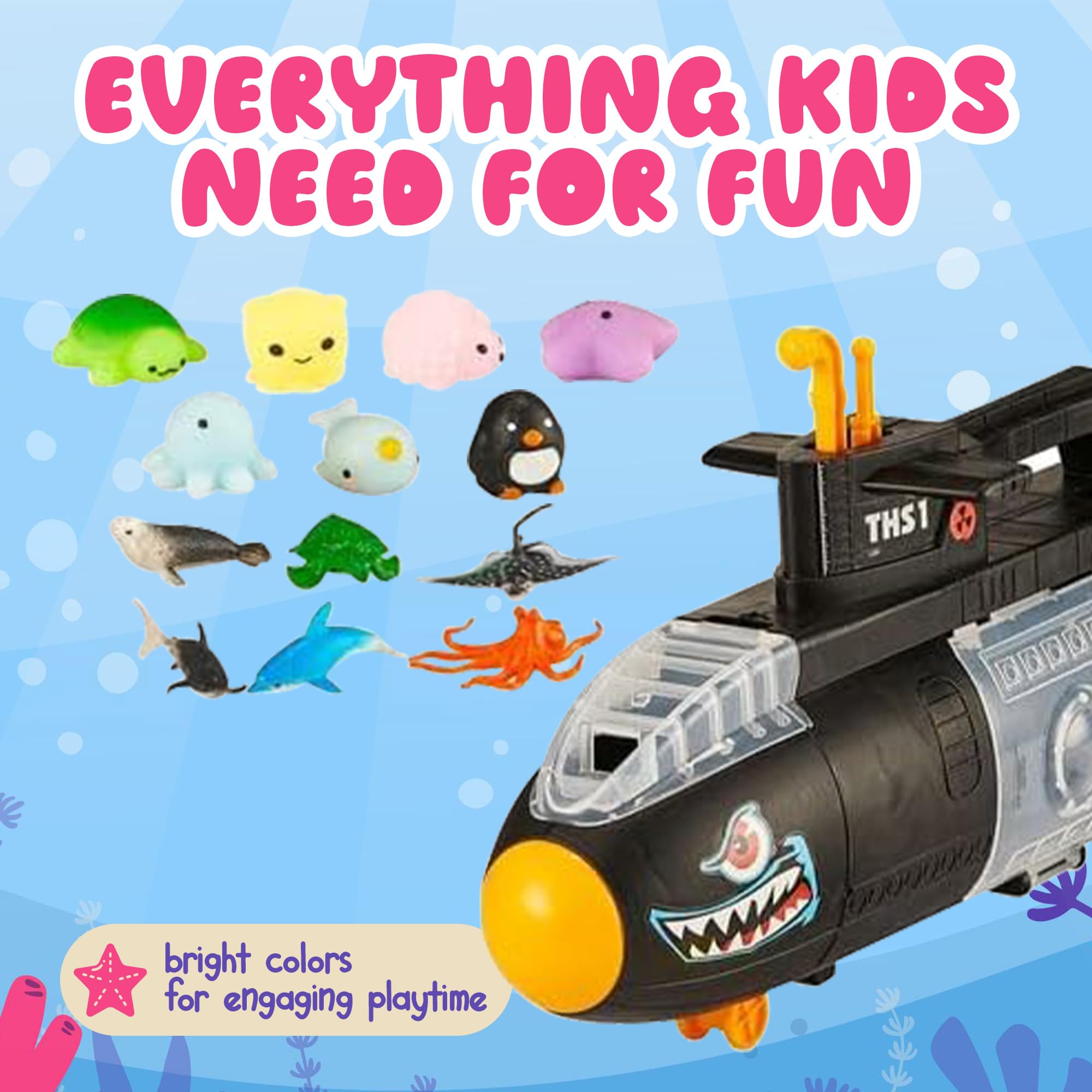 misha&puff submarine 0-6 2点セット Forest & Twelfth Submarine Toy with 8 Sea Animal Toys and 7