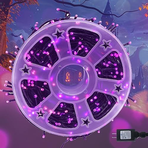 Miniatura 9 de Kwaiffeo - luces de Navidad blancas, 100 pies de longitud, 300 luces LED, impermeables, enchufables, para interiores y exteriores, 8 modos de luz