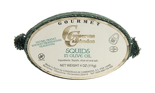Conservas de Cambados Chipirones - Calamar en aceite de oliva (lata de 4 oz111g)