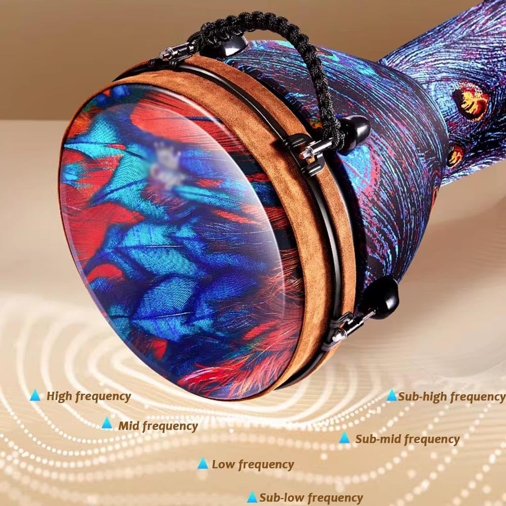 Tamburo Djembe Professionale, Tamburi Africani Per Adulti Cavità In Fibra Di Carbonio Composita Regali Per Musicisti(#4,10in)