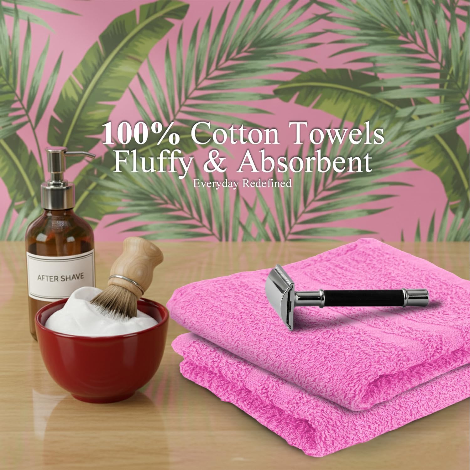 24 Pack Pink Hand Towels 100% Cotton Spa Towel – 16x27 inches Highly Absorbable Facial Towels Gym, Hair, Face, Bulk Small Towels (Not Bleach Proof) - Image 5