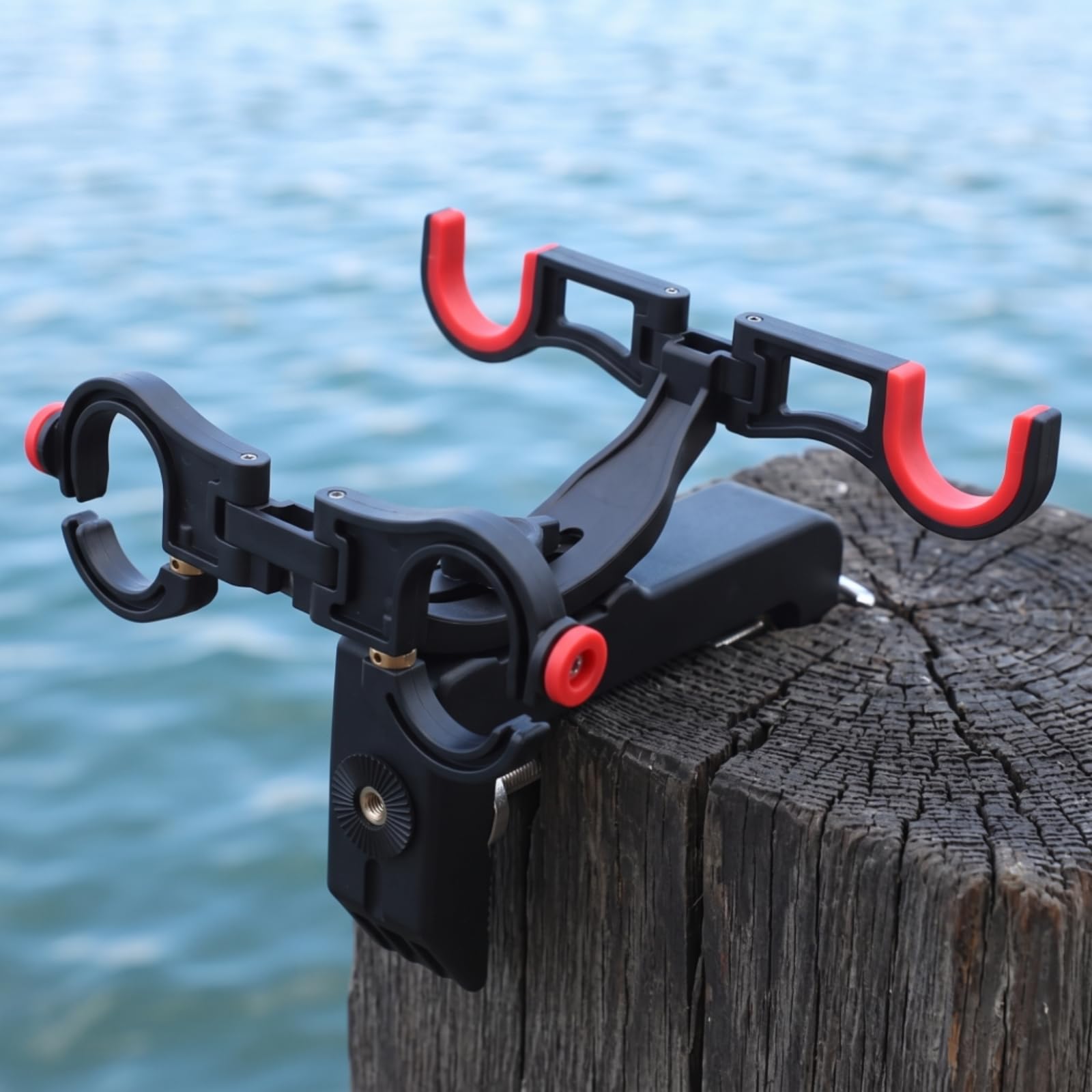 Gralara Portacanna da Barca a 360 Gri Portacanna con Morsetto Pieghevole Reggicanna con Morsetto per Pescatori
