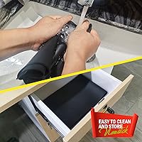 Vista 7 de LEOBRO Large Silicone Mat, 23.4” x 15.6” Black Silicone Mats for Crafts, Play Dough Mat, for Resin Molds, Clay, Paint, Arts and Crafts, Medium
