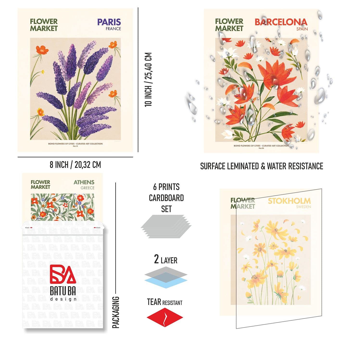 Amazon.com: Batuba Design - Flower Market Wall Decor Poster Prints, Flower  Market Room Decor, Set of 6 UNFRAMED ( 8''x10''), Flower Market poster,  Flower Market prints,FLower Market Room Decorations, Flower Bothanic  Poster,: