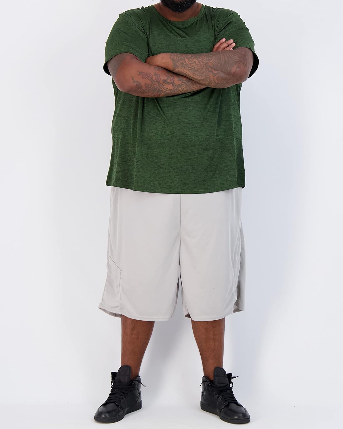 Real Essentials 3 Pack: Men’s Big & Tall Short Sleeve Dry Fit Crew Neck T-Shirt - Gym Workout Athletic Running Tee (3XT-5XT) - Image 4