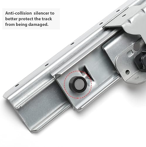 Miniatura 3 de LONTAN 1 par de cajones de montaje inferior deslizantes de 40 pulgadas de cierre suave con rodamientos de bolas deslizadores ocultos resistentes