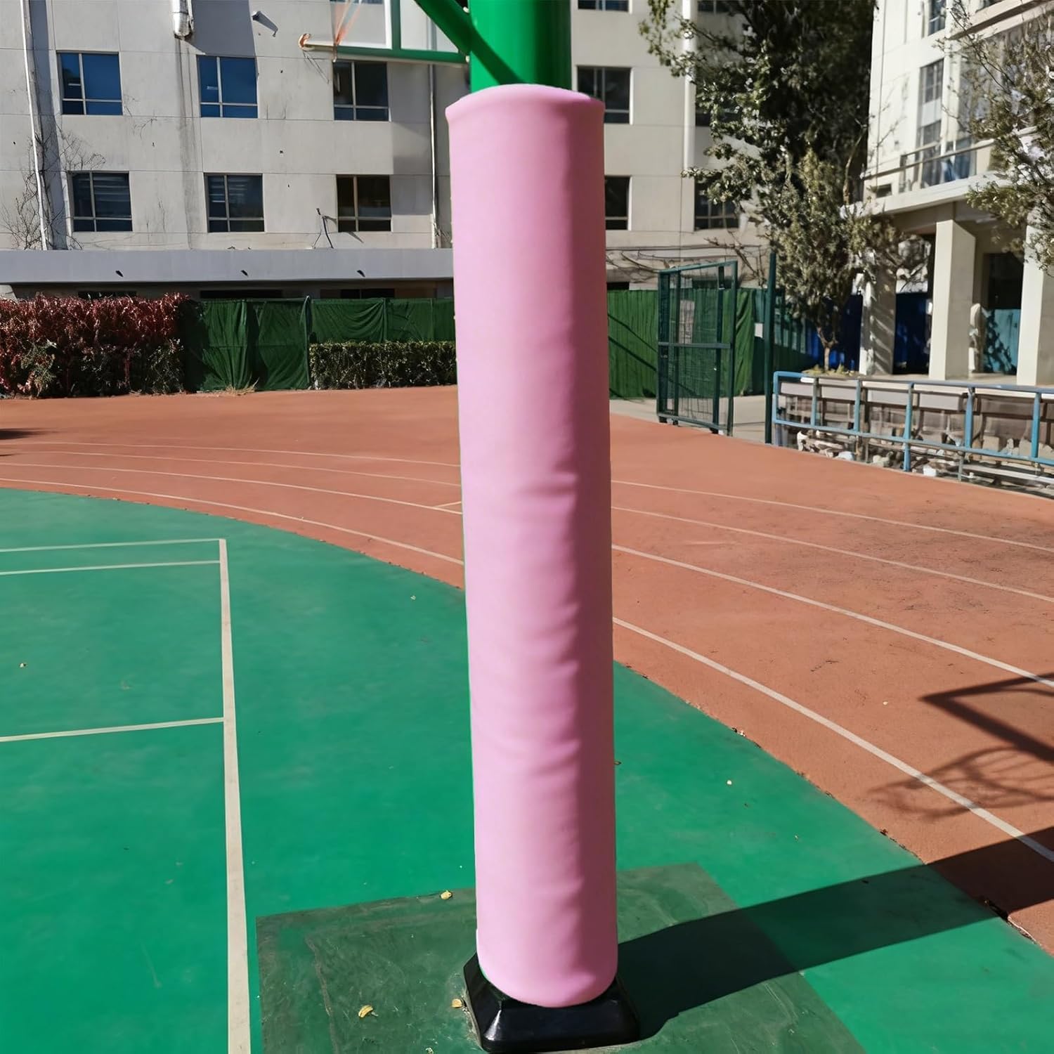VUIKLCty Basketball Hoop Post Pads – Round Outdoor Foam Pads, Suitable For Basements, Garages Or Playgrounds(Pink,Dia 114mm)