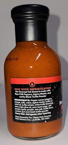 Miniatura 4 de Happy Host Gourmet - Salsa picante de trufa blanca y negra - Deliciosa salsa picante hecha con chiles maduros, néctar de agave, aceite de trufa