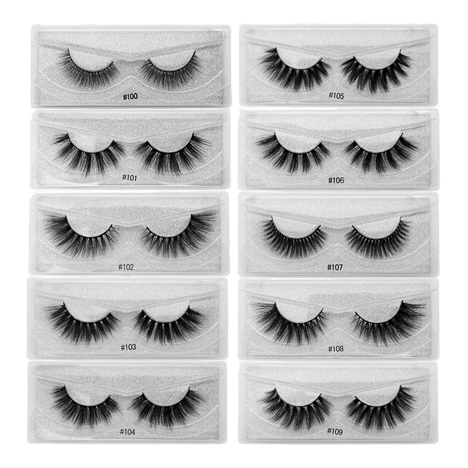 Messy Eyes 3d Lashes Rzęsy Naturalne miękkie cilios Sztuczne rzęsy Makijaż sztucznych rzęs luzem (kolor: 40 par RÓŻOWYCH)