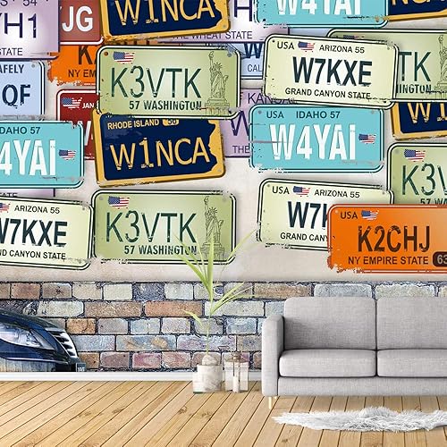 Miniatura 8 de IDEA4WALL Murales de pared para dormitorio, diseño de bar vintage, papel tapiz extraíble, calcomanías de pared para despegar y pegar, 66 x 96