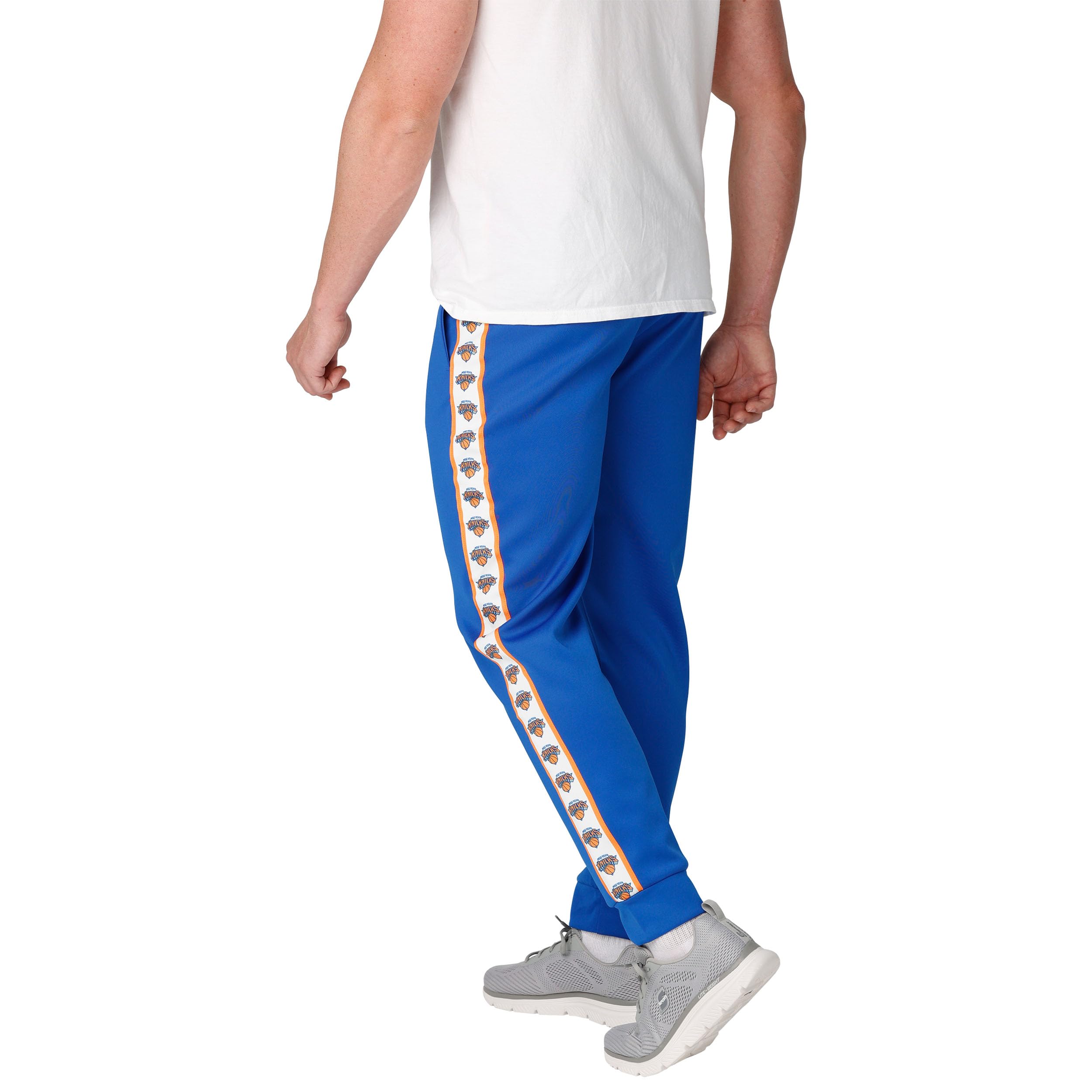 FOCO Men's Standard NBA Team Color Stripe Logo Track Suit Pants