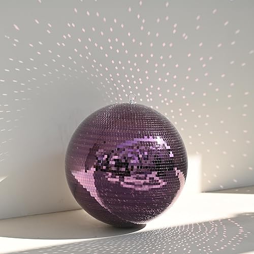 Vista 11 de Yescom Espejo grande de bola de discoteca de 16 pulgadas, decoración de cristal colgante grande para decoración de fiesta de los años 70 y 80