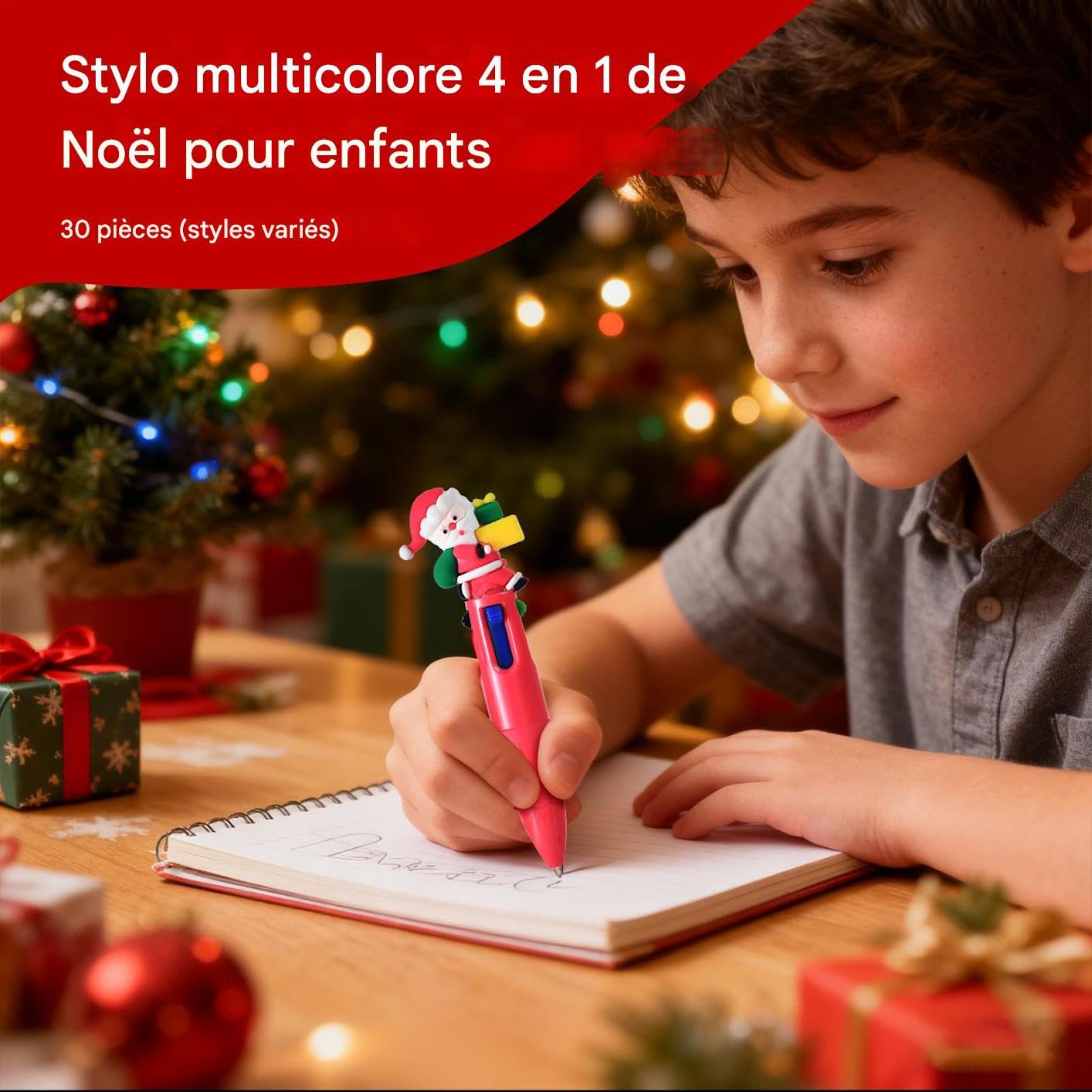 Dessin animé créatif série de Noël stylo neutre mignon Elk étudiant papeterie no