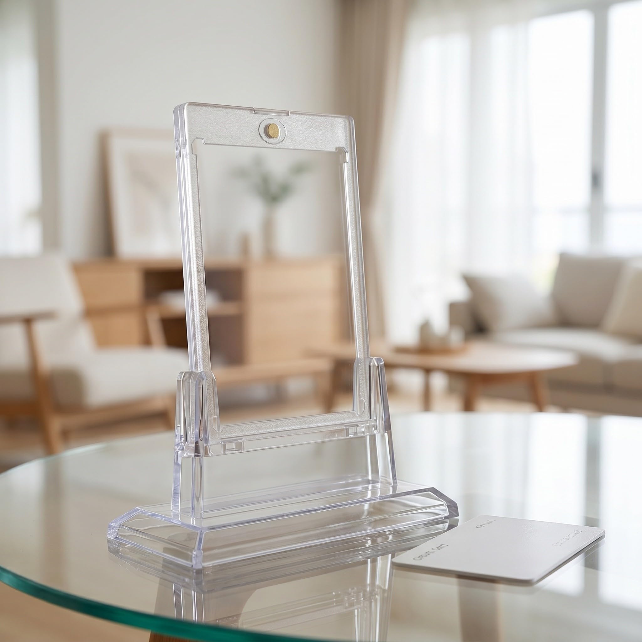 Estuche portatarjetas magnético de 6 Piezas con Soporte - Protector de Tarjetas de plástico Duro de 35 PT con Base de Soporte - para béisbol, Baloncesto y coleccionables de Juegos