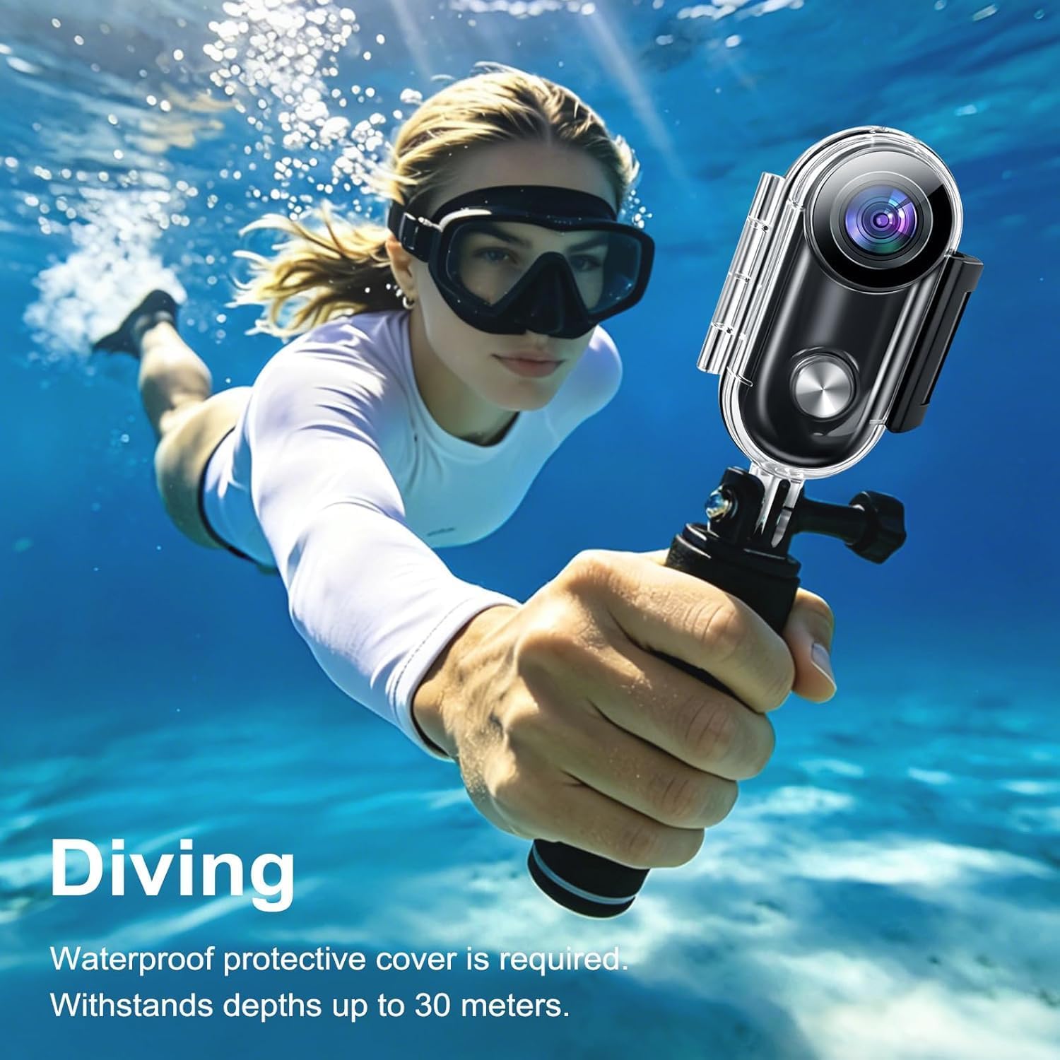Mini 4K Body Camera with 6‑Axis EIS, Wearable Action Camera with Magnetic Clip Mount, 64GB Portable POV Cam for Travel, Daily Recording, Vlogging, Pet Walking, Cycling, Hiking and Outdoor Sports