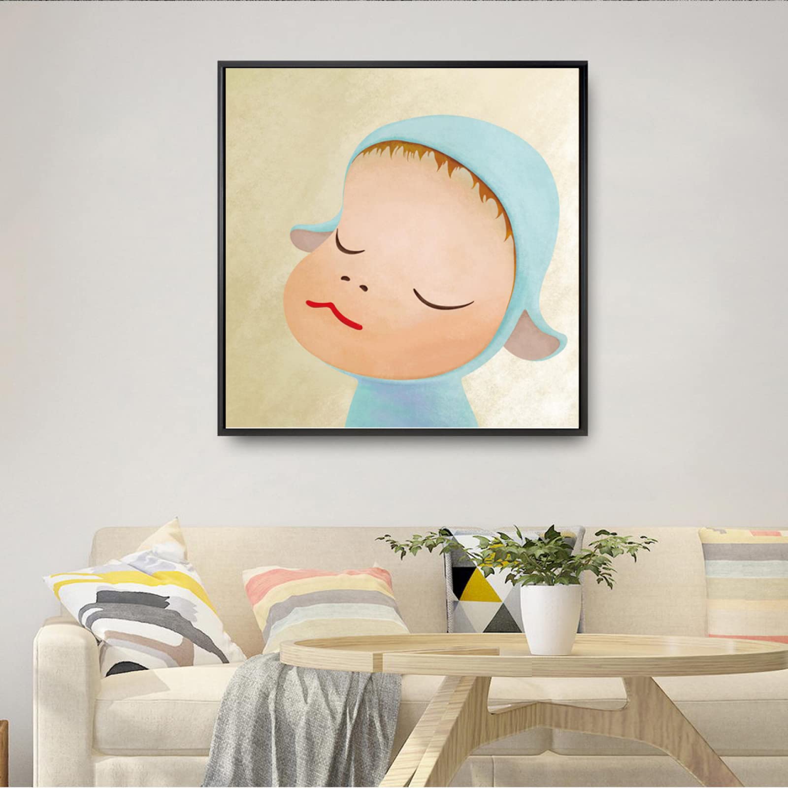 赤ちゃんのインテリア／アート Amazon.co.jp: 奈良美智 ポスター 漫画 キャンバス絵画 美的