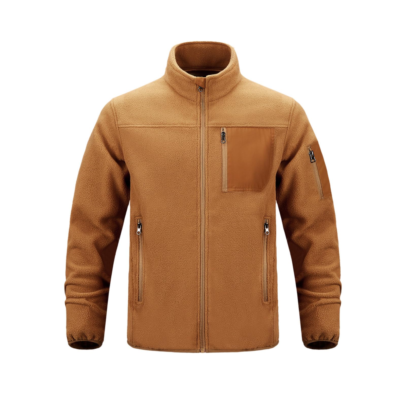Polaire Homme D'extérieur Veste Zippées Sweatshirt Sherpa Gilet avec Poches Fleece Jacket sans Capuche d'hiver De Randonnée Doublure