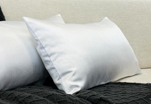 Vista 232 de Aiking Home - Funda de almohada de seda sintética, cierre de cremallera, juego de 2