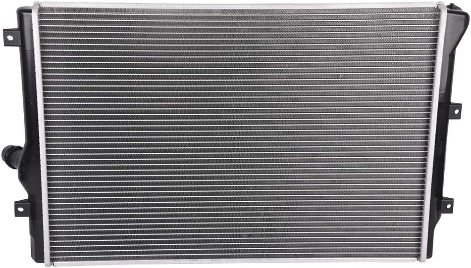 OCPTY Core Radiator Plastic Aluminum Radiator Compatible for 2010-2014 for Volkswagen Golf 2007-2008 for Volkswagen GTI 2006-2014 for Volkswagen Jetta 2006-2008 for Volkswagen Passat 2822