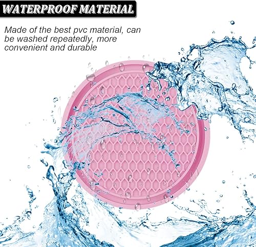 Miniatura 4 de BELOMI Portavasos para automóvil, paquete de 4 posavasos antideslizantes de inserción automática, 2.75 pulgadas, de silicona, impermeable, tapete