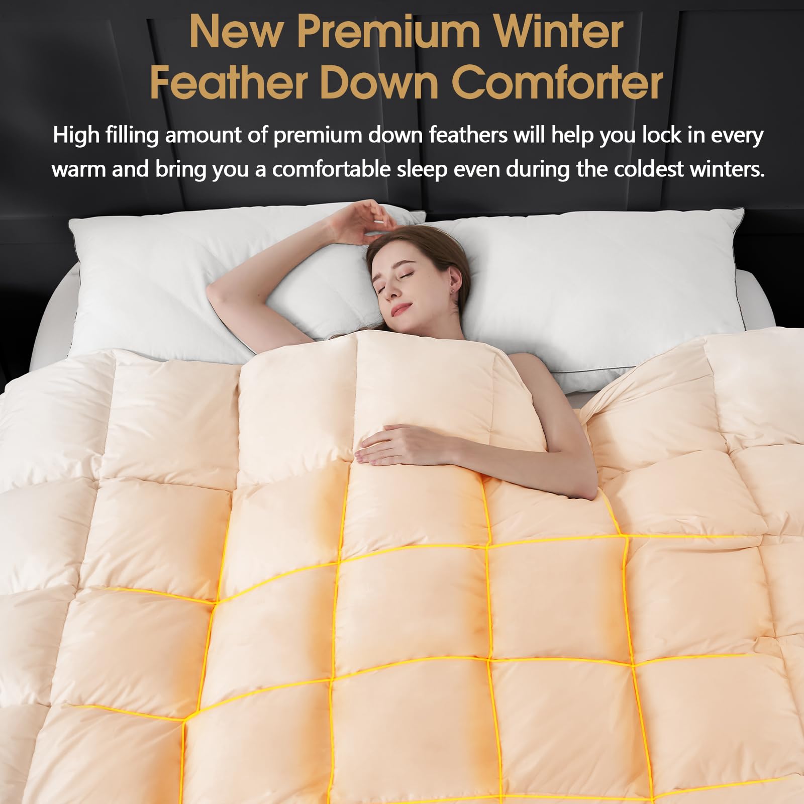 Amazon.com: CYMULA Feather Down Comforter Full Size - Winter