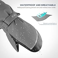 Vista 2 de MCTi - Manoplas de invierno impermeables con forro de sherpa y puño largo con cuerda