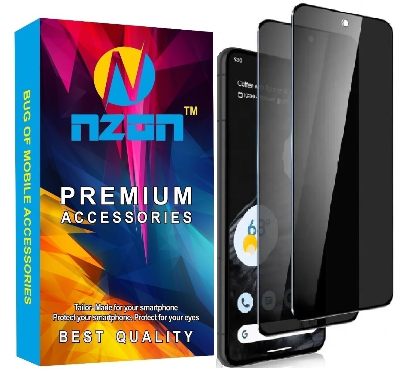 Nzon Tempered Glass Made For Google Pixel 9 Pro 5g Anti Spy Privacy Screen Protector Edge to Edge 3D Anti spy 9H Eye Protection Pack of 1 - Black (B0DHSTR355) Amazon Price History, Amazon Price Tracker