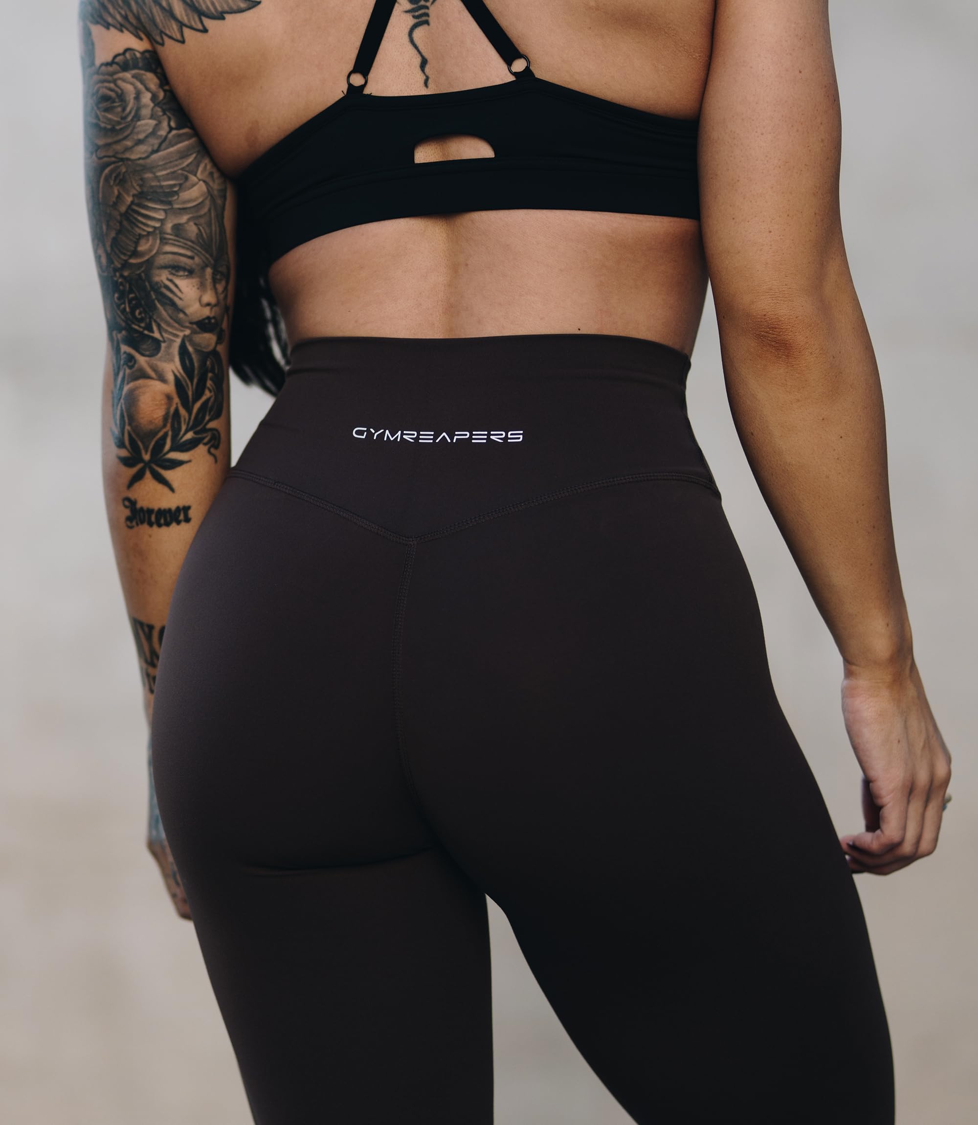Gymreapers Legging évasé taille haute pour femme - Legging d'entraînement bootcut extensible - Pantalon de yoga à jambes larges - Contrôle du ventre