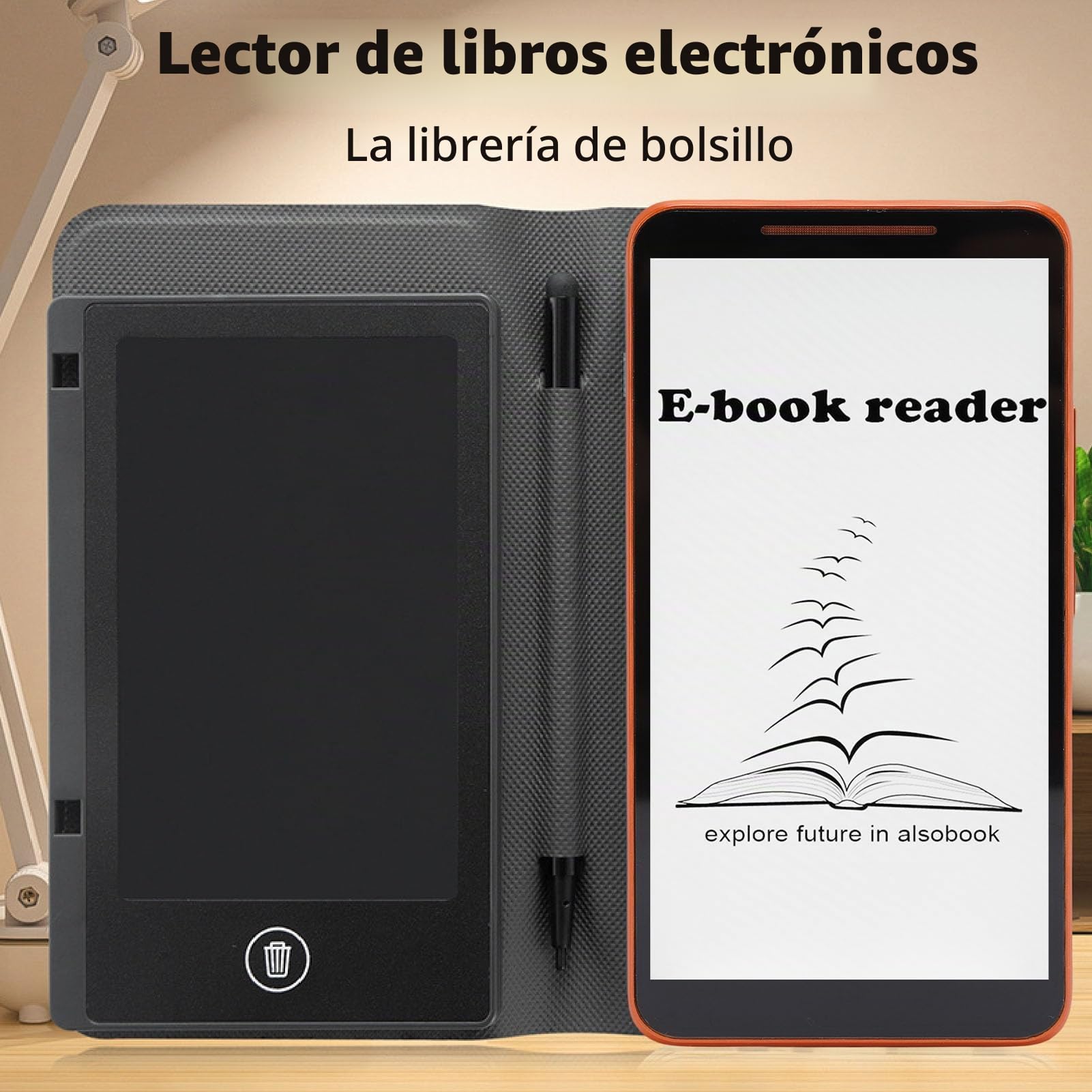 Lector de Libros Electrónicos, Dispositivos de Libros Electrónicos Portátiles con Pantalla Táctil Capacitiva HD de 5.7 Pulgadas, Android 8.1, 1 GB RAM 8GB Almacenamiento, Lector