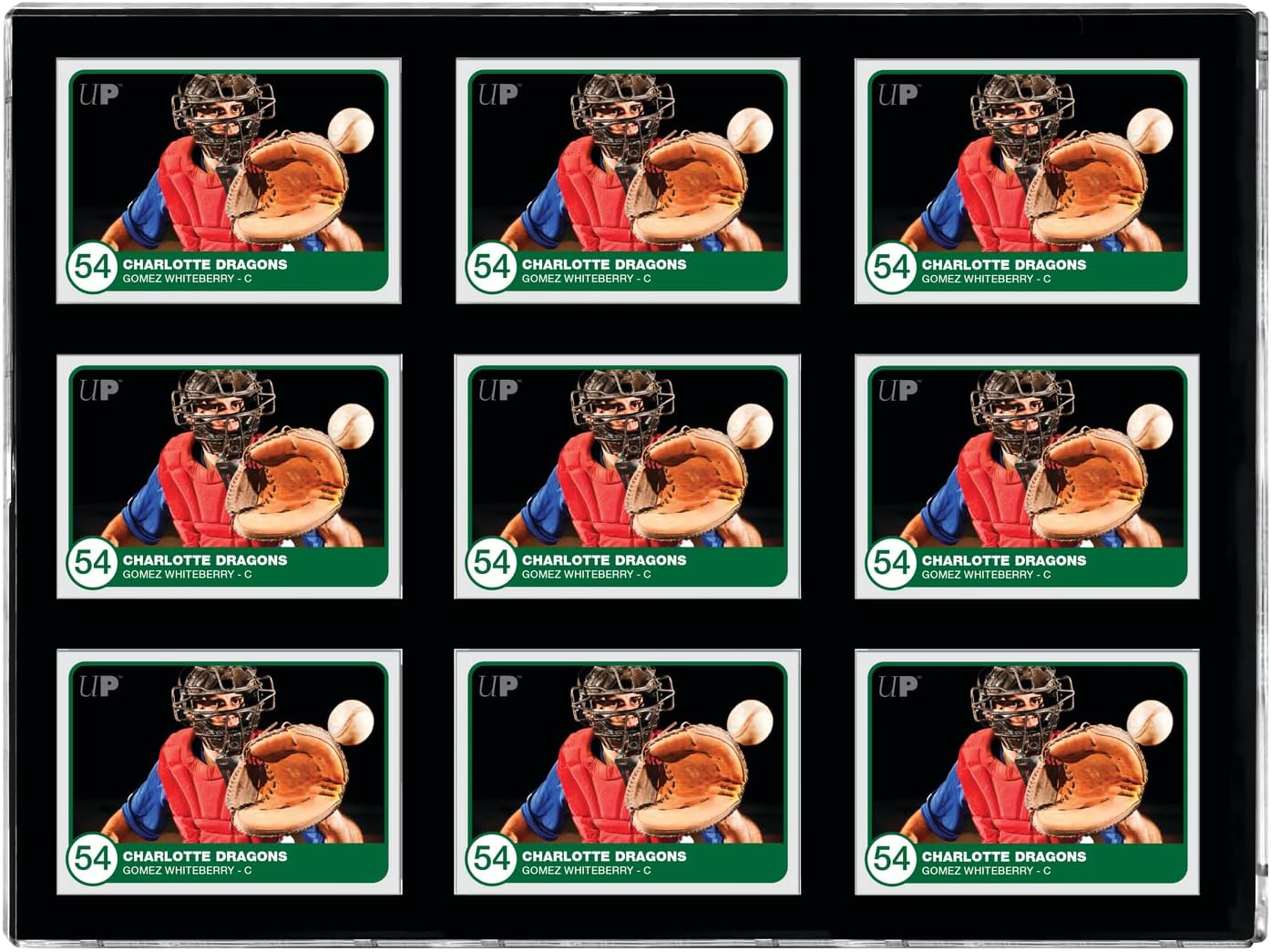 Ultra PRO - Black Border ONE-Touch 9 Graded Card Display Case, Show Off & Protect Standard Size Graded Baseball, Football or Collectible Gaming Cards, Magnetic Closure & UV-Resistant