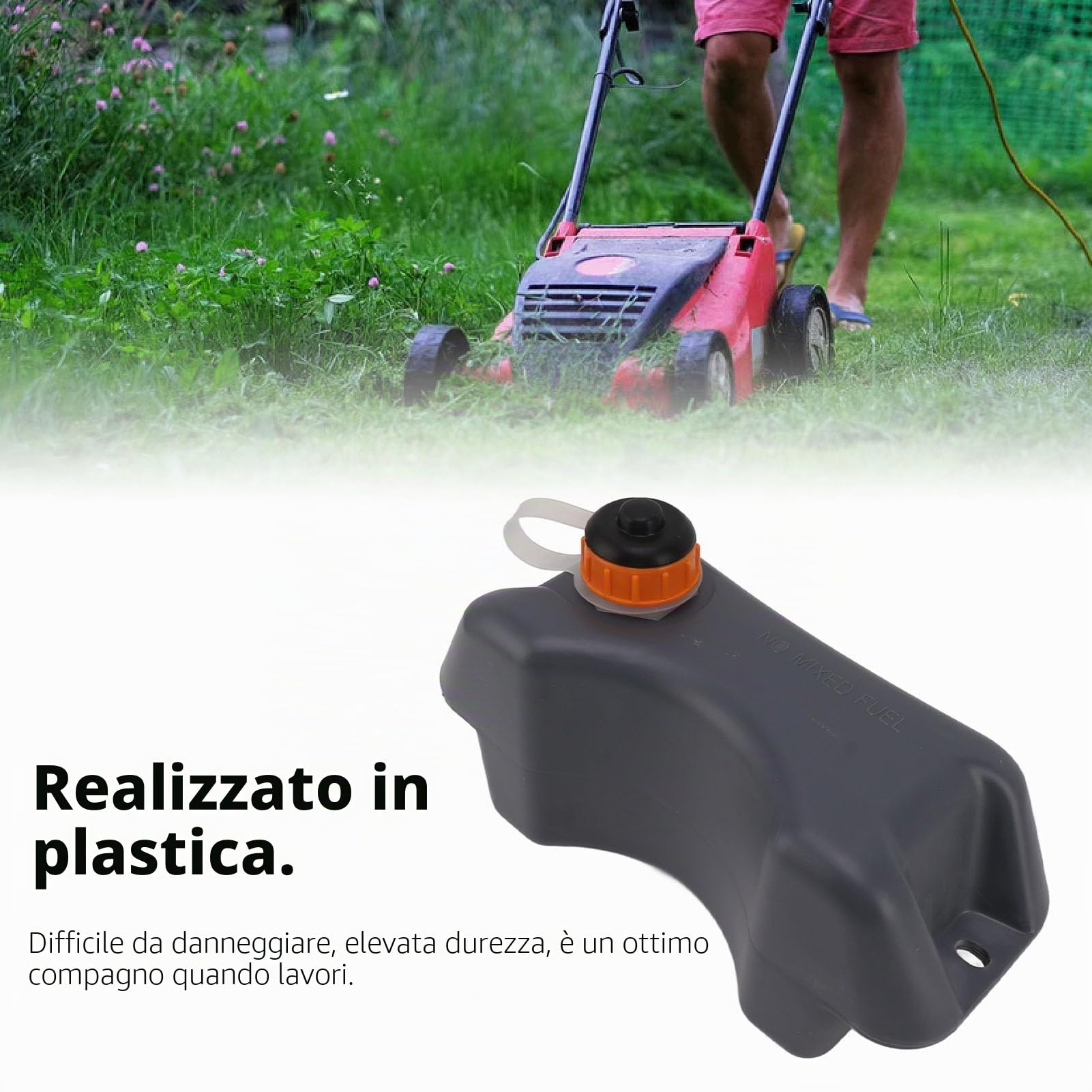 Serbatoio del Carburante per Tosaerba in Plastica Facile da Installare Accessorio Affidabile Ad Alta Durezza Lunga Durata per Robin