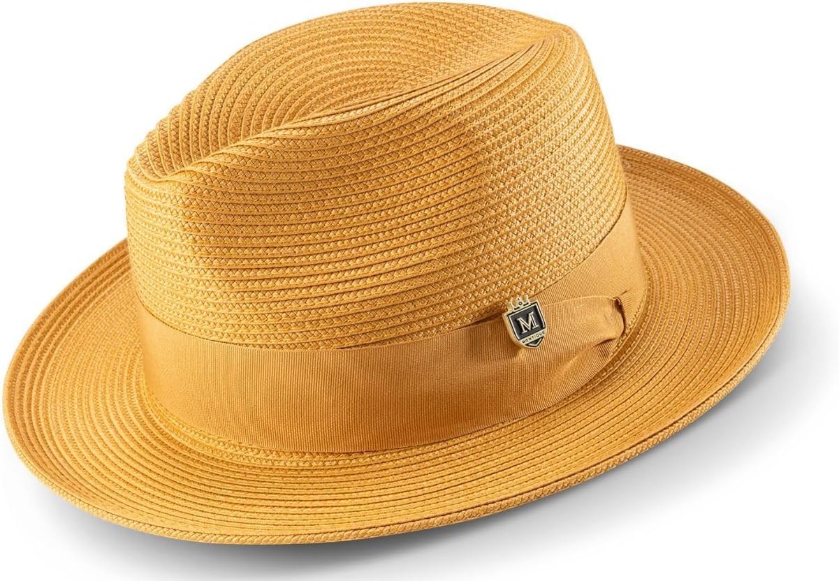 MONTIQUE Stylish Snap Brim Fedora Hat | Men & Women Unisex Design Dress Hat for Special Occasions | H-42