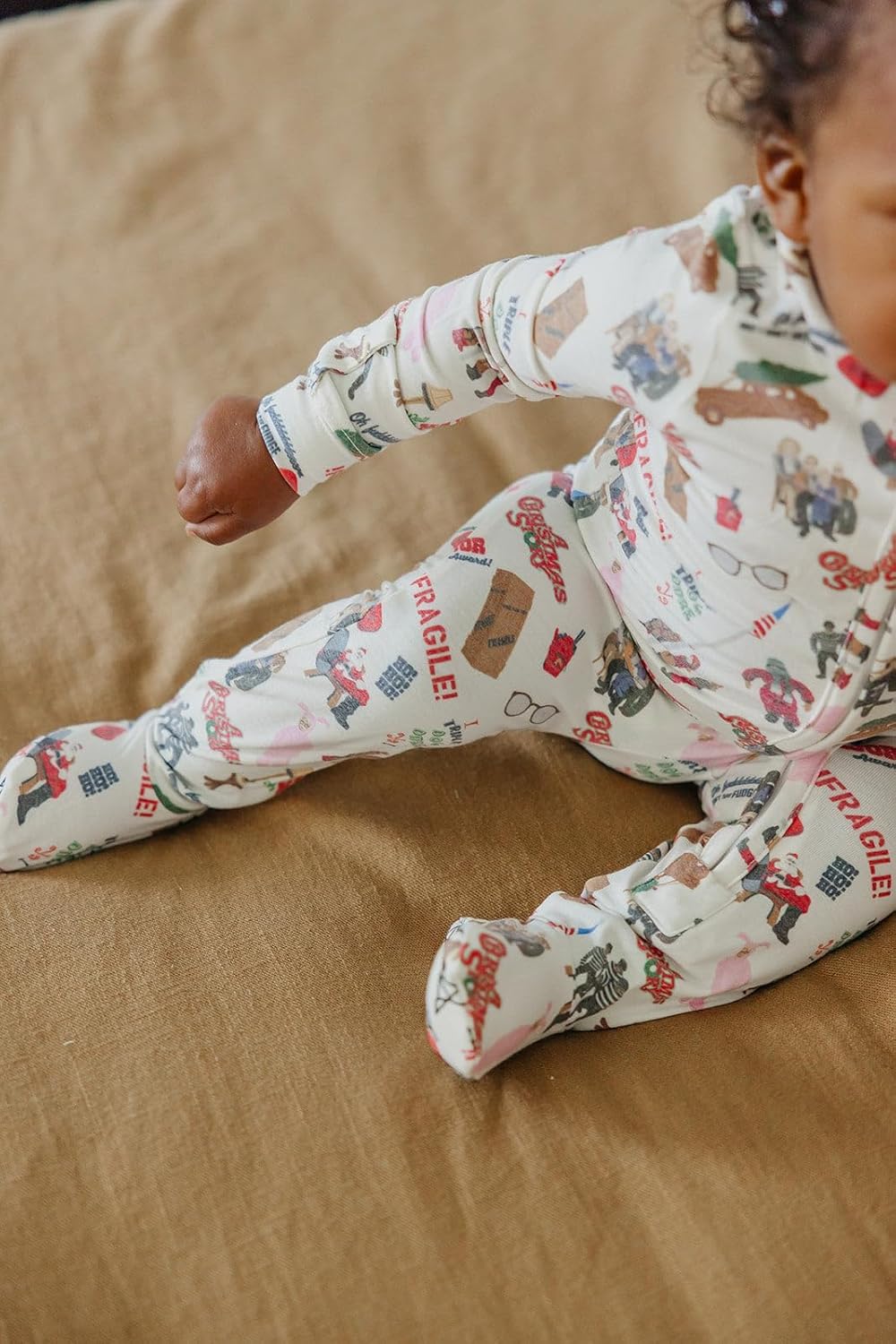 Copper Pearl Zip-Up Footie Baby Pajamas: Ultra-Soft Boys Pajamas and Girls Pajamas, Premium Knit Fabric in Stylish Prints, Tag-Free with Two-Way Zipper, Sized Newborn to 24 Months, A Christmas Story - Image 5