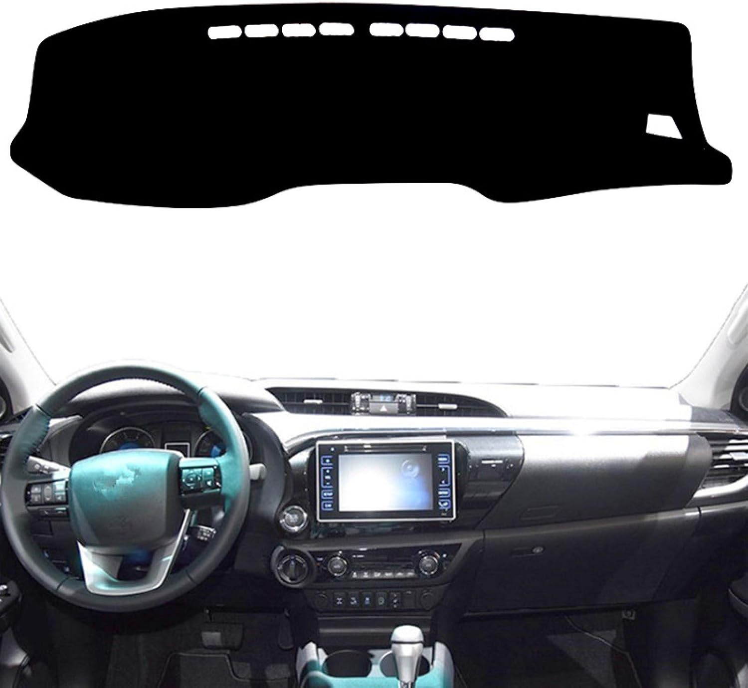Dashboard Cover Dash Mat for Toyota Hilux SR5 4x4 REVO Hi-Rider AN120 AN130 2016-2021 Dashboard Cover Mat Sun Shade Protect Carpet Anti-Glare