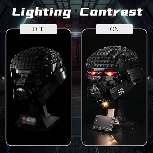 Miniatura 3 de Kit de luces LED para casco Lego Star Wars Dark Trooper - Juego de luces compatibles con Lego 75343 - Versión clásica (kit de luces sin modelo)