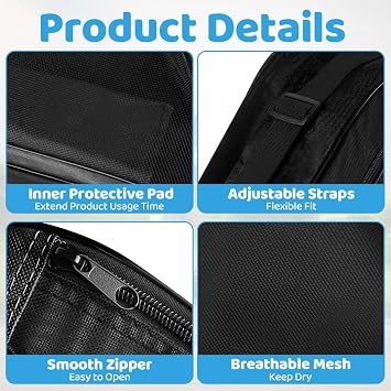 flintronic Roller Skate Bag, Ice Skates Storage Bag Unisex, Breathable Figure Skating Shoes Carry Bags, with Adjustable Shoulder Strap and Top Handle, for Storage Ice Skating Accessorie