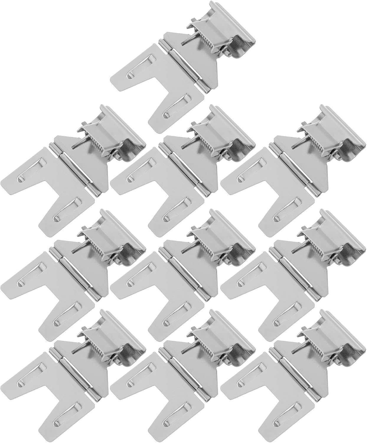 HOMSFOU Metal Price Sign Holder Clips Iron Material with Firm Grip Design 10pcs and Effortless Installation , Silver Metal Food Label Clips for Organizing Shelves for Retail Environment