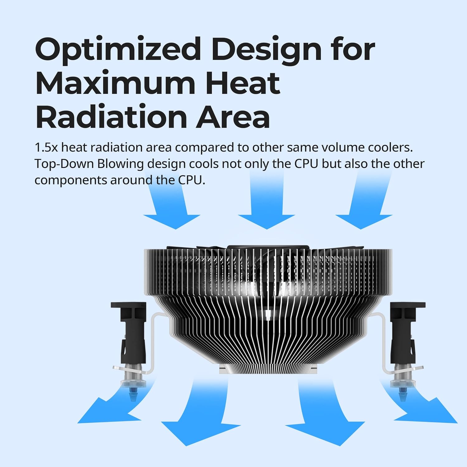Zalman CNPS80G Low Profile CPU Cooler, 85mm PWM Fan, Flat Compact Cooler 61.4mm Tall, Pure Aluminum Heatsink, 60W TDP, fits Mini ITX mATX PC Computer Case (Fits Intel Only 1200/115x)
