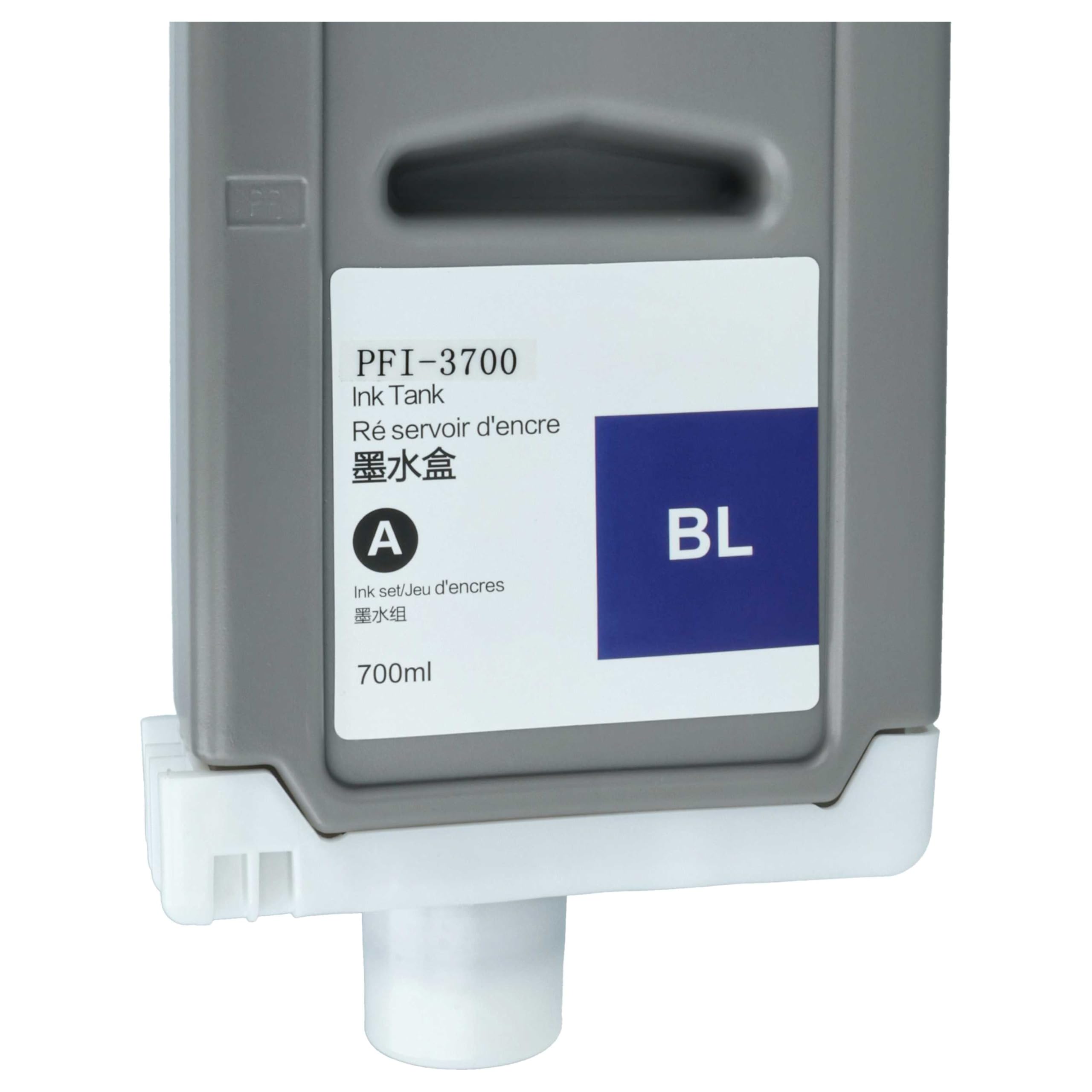 vhbw Wkład atramentowy cyjan kompatybilny z drukarką Canon Imageprograf iPF PRO-2600, GP2600S, GP-6600S, GP-4600S (kompatybilny, 700 ml)