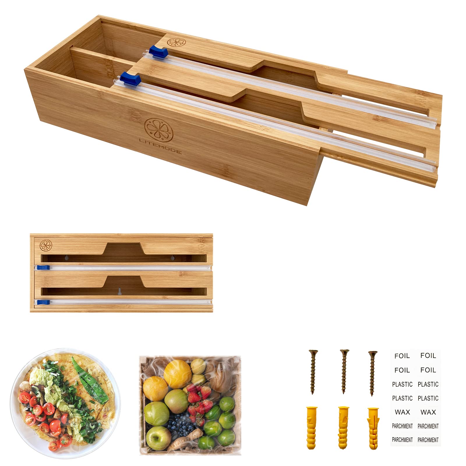 Buy 2 in 1 Foil Dispenser with Cutter 2 in 1 Dispenser Foil and Plastic