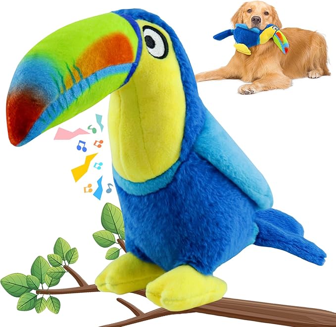 Dog Squeaky Toys: Stuffed Animal Dog Plush Chew Toy for Small, Medium, Large Dogs-Puppy Toys to Keep Them Busy