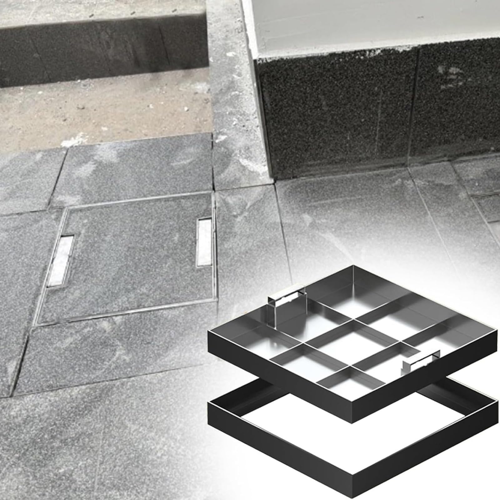 Couvercle de fosse septique invisible pour éliminer les plaques de regard moches