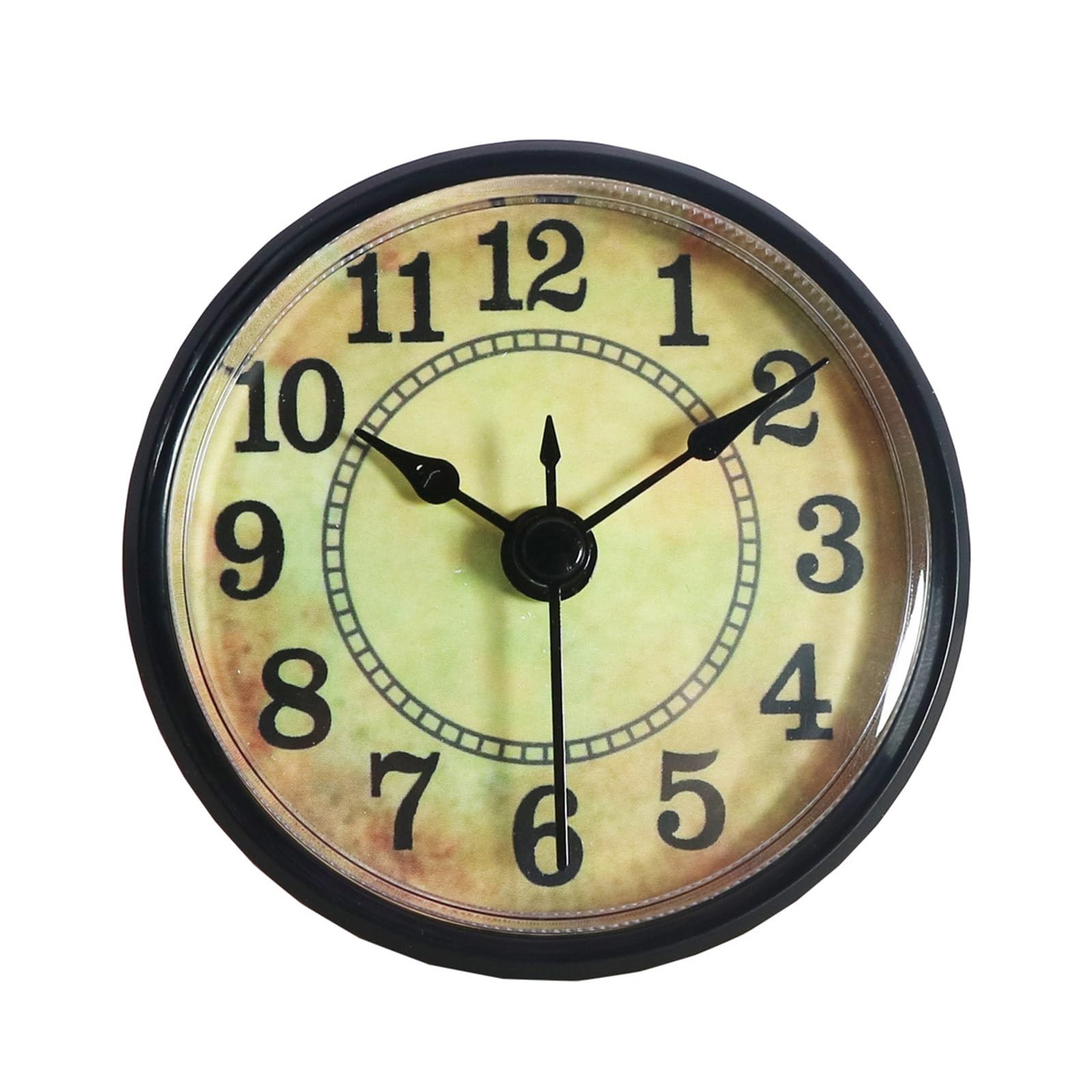 YWLUUOO Round Shaped Wall Clock Head Roman/Arabic Numeral Inlaid Clock Insert 70mm Quartzs Head for Bedroom Living Room Quartzs Movement Round
