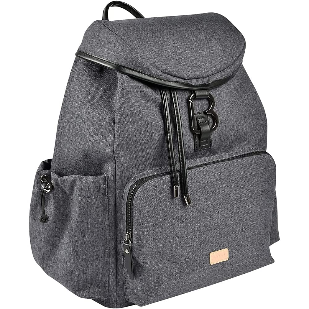 BÉABA, Bolso cambiador, Mochila cambiador, Gran capacidad 22 L, 13 bolsillos, Numerosos accesorios, Máxima comodidad, Impermeable, Bolsa Vancouver, Gris Oscuro