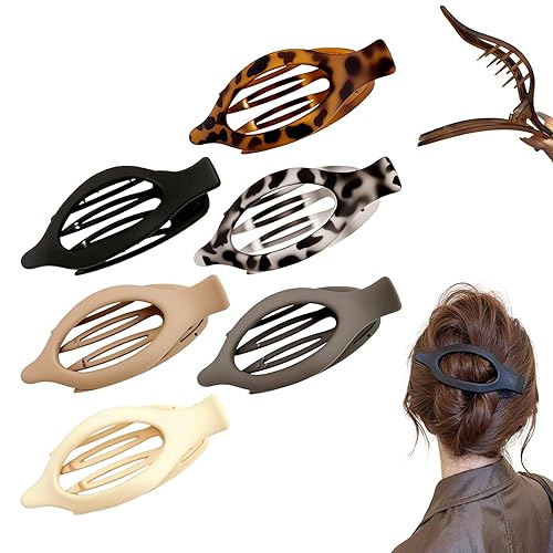 Pinzas planas para el cabello para mujer, pinzas francesas para cabello grueso, fino, largo y corto, clips de pico de pato, agarre antideslizante,