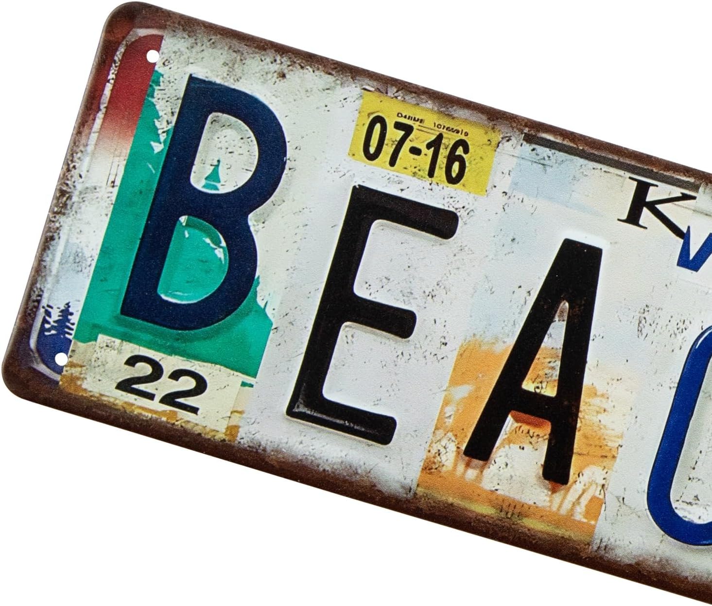 ERLOOD Beachbum Vintage Retro Metal Tin Sign Street Sign Home Beach Funny Man Cave Wall Decorations Art Decor 16 x 4 Inches - Image 2